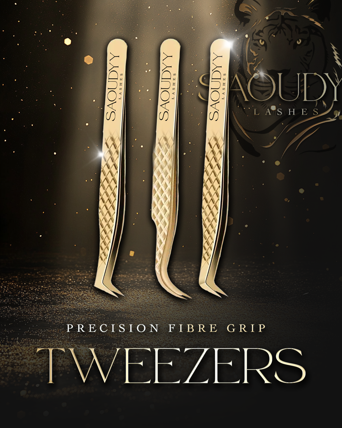 Gold Fibre Grip Volume/Classic Tweezer